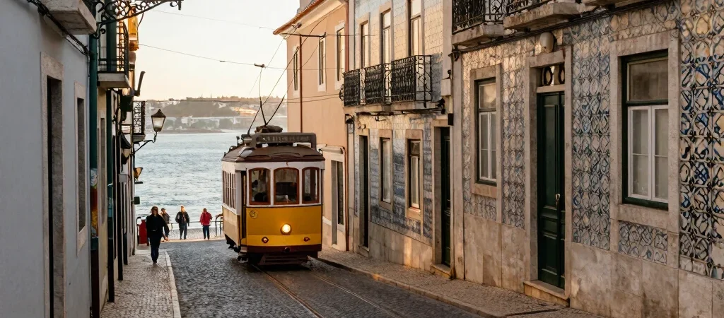 Lisbon Before the Trams Fill the Frame