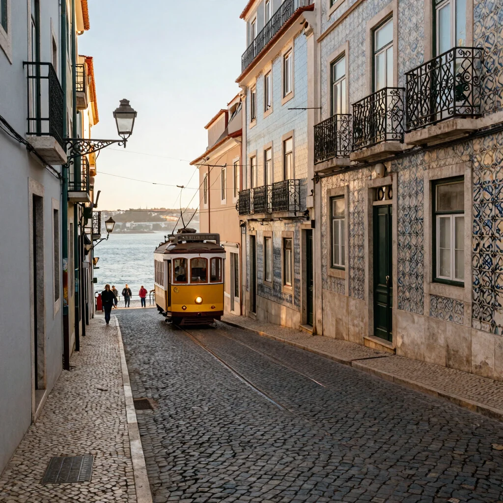 Lisbon Before the Trams Fill the Frame